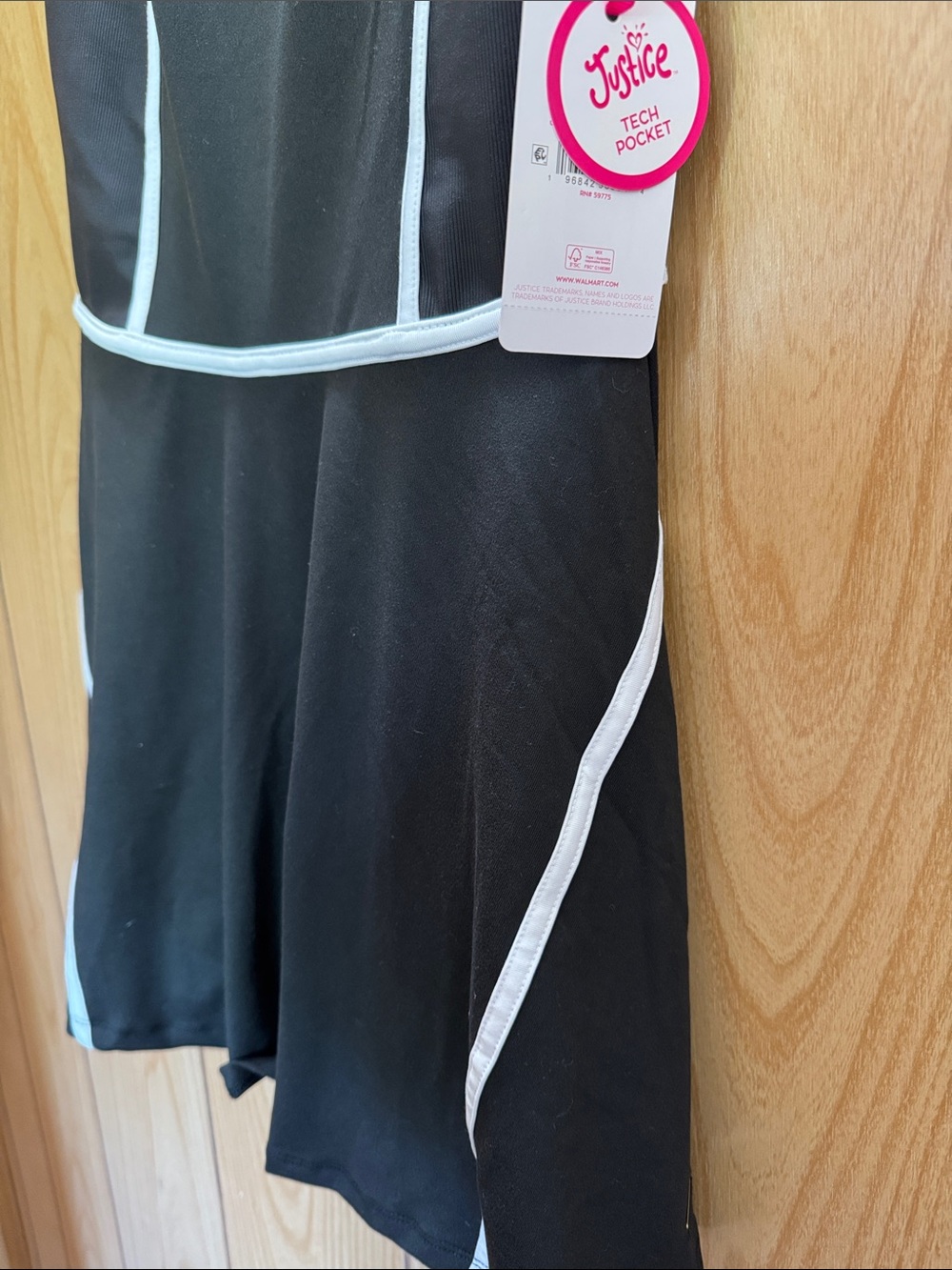 Justice Black Dress with White Trim - Picture 4 of 7
